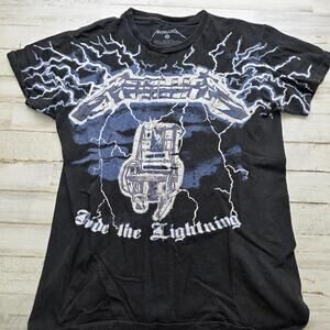 Official Merch Branded Metallica Ride the Lightning T-shirt SM Graphic Tee